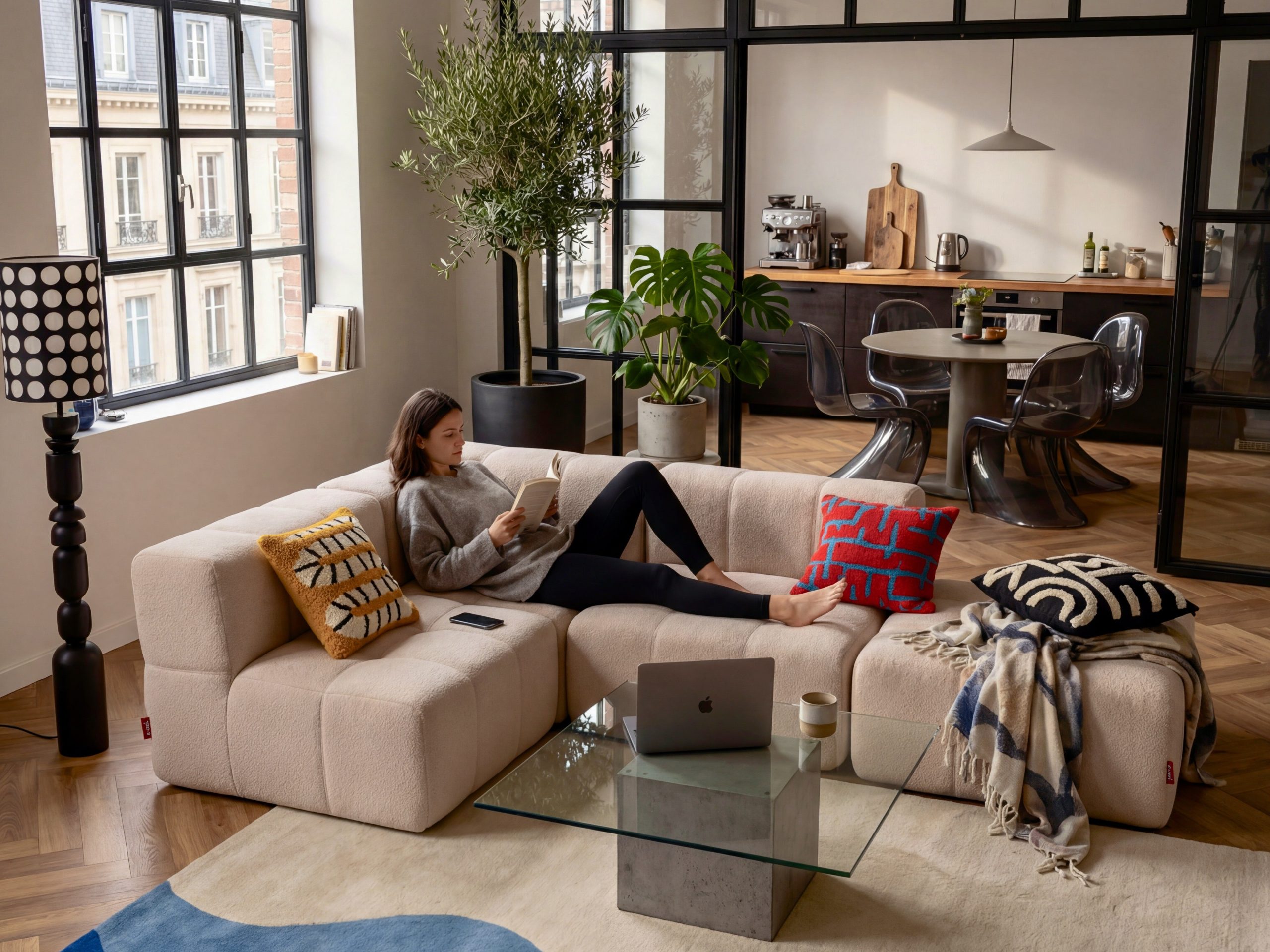 3 Teiliges Modulares Sofa – Beige - Image 5