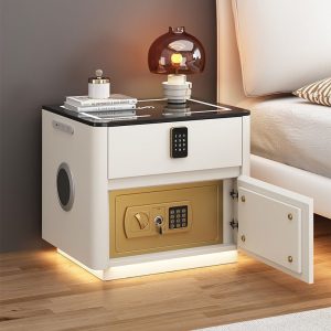 Multi-functional Smart Safe Bedside Table Wireless Integrated Charging Safe