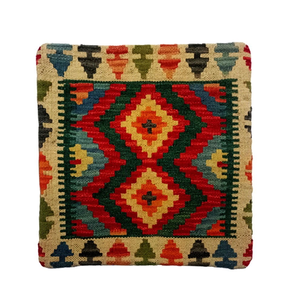 Kilim Handwoven Red Berry Cushion Cover - Image 4