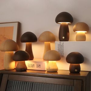 INS Wooden Mushroom LED