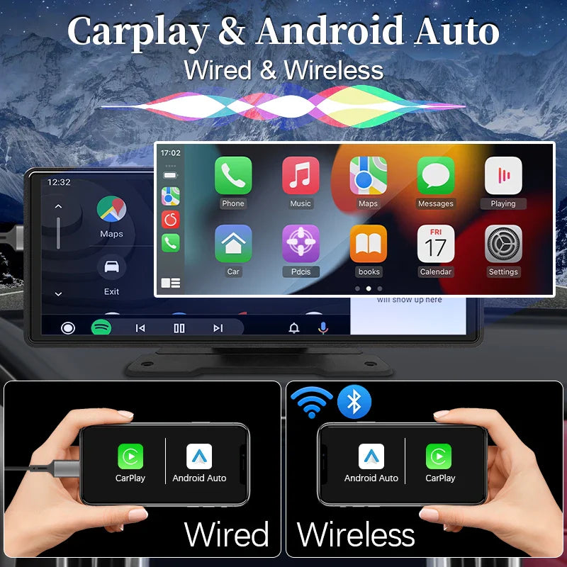 Universal Wireless Carplay Android Auto Car Screen - Image 3