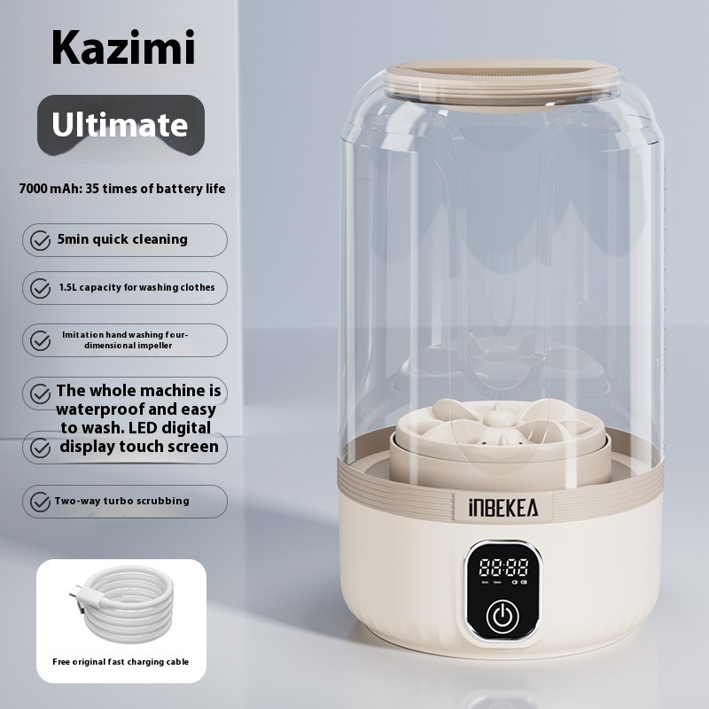 Wireless Mini Washing Machine Portable Automatic - Image 4