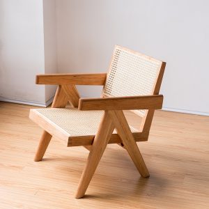 Solid Wood Rattan Balcony Chair Furniture