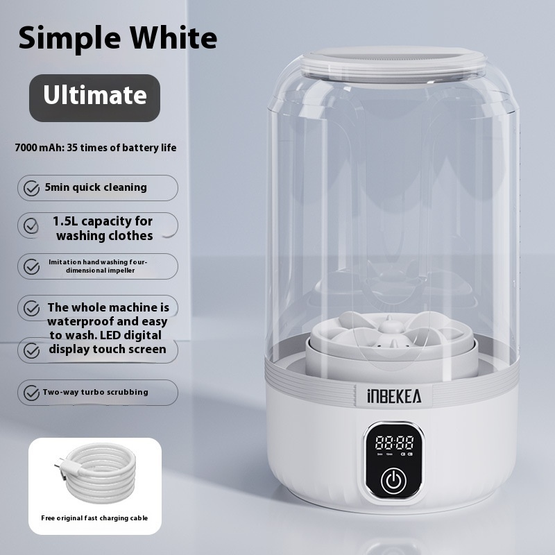 Wireless Mini Washing Machine Portable Automatic - Image 9