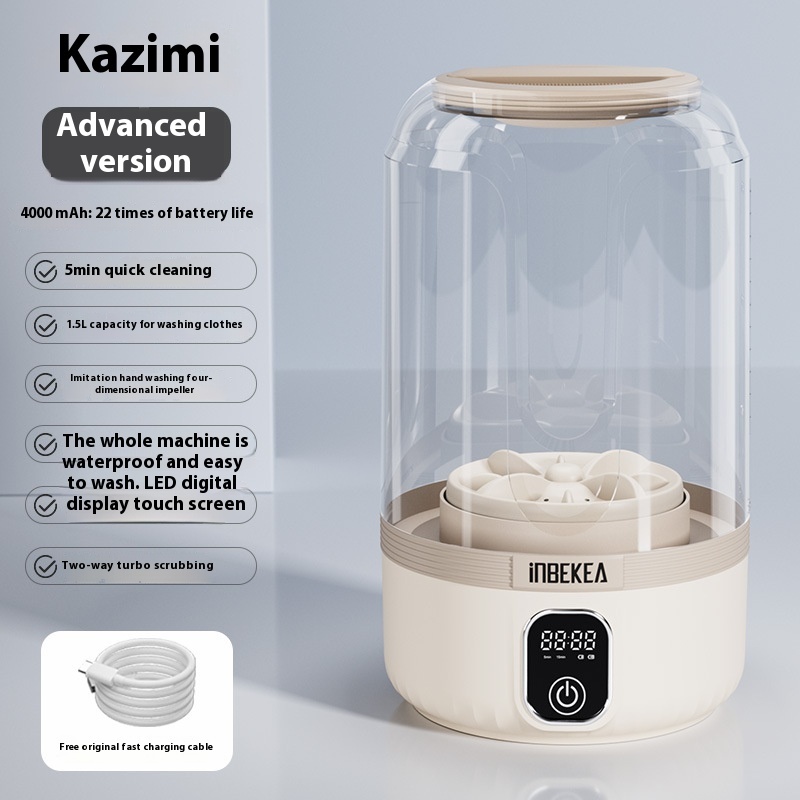 Wireless Mini Washing Machine Portable Automatic - Image 3