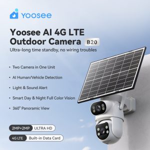 Smart 4G LTE Battery Outdoor PTZ Camera With Solar Panel 2.5K---GW-B20-CN